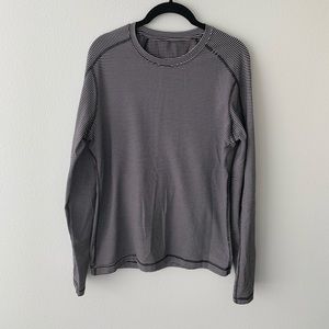 lululemon black and white Surge Crew neck